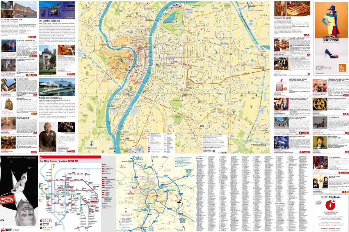 карта на Лион туристички 