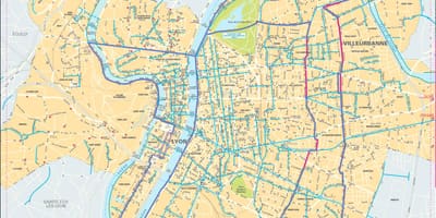 Карта на Лион велосипед