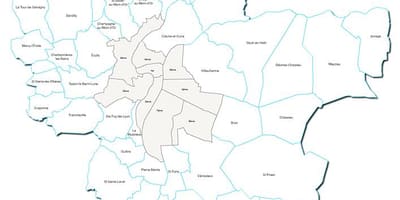 Карта на франција Лион регионот