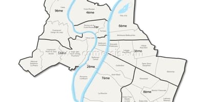Карта на Лион arrondissement