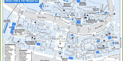 Карта на Лион центар