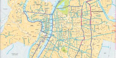 Карта на Лион велосипед