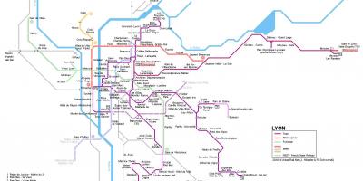 Лион железнички мапа